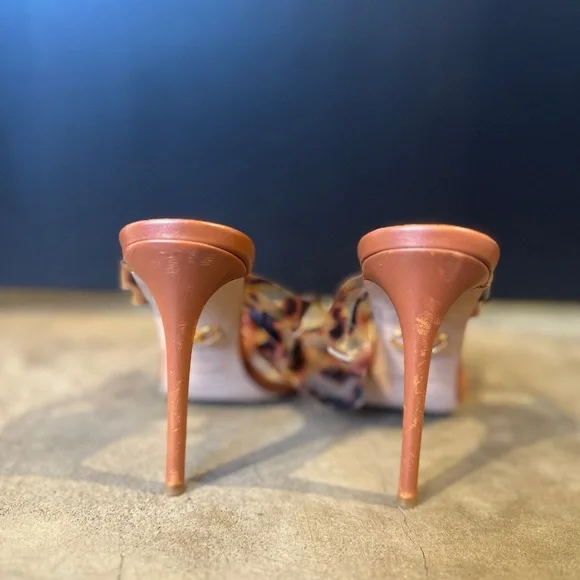 ❤️Monika Chiang Klara Brown Leather & Tortoise PVC Sandals - Picture 11 of 12